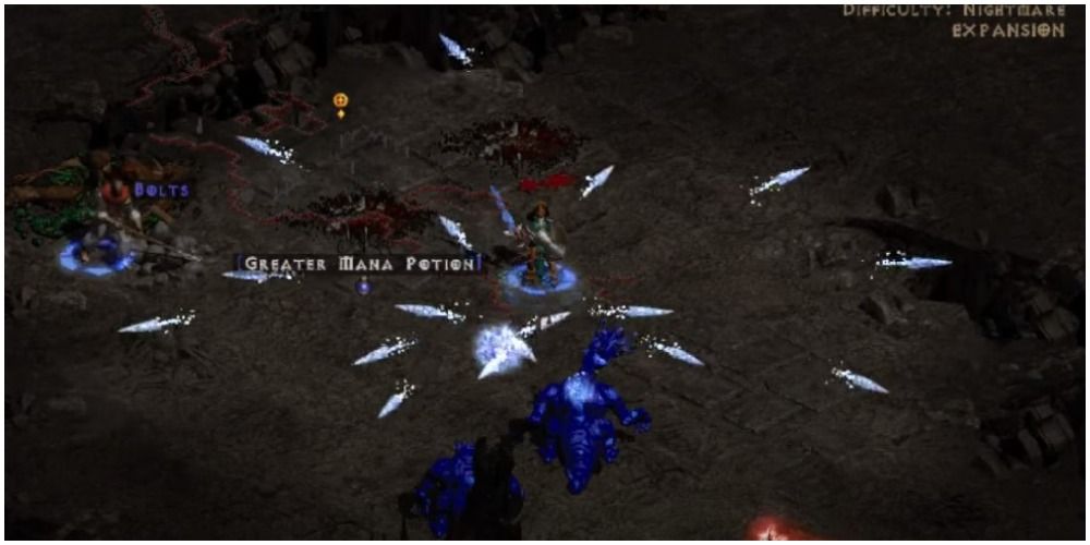 Diablo 2 Sorceress Frozen Orb Blades Going Across The Map