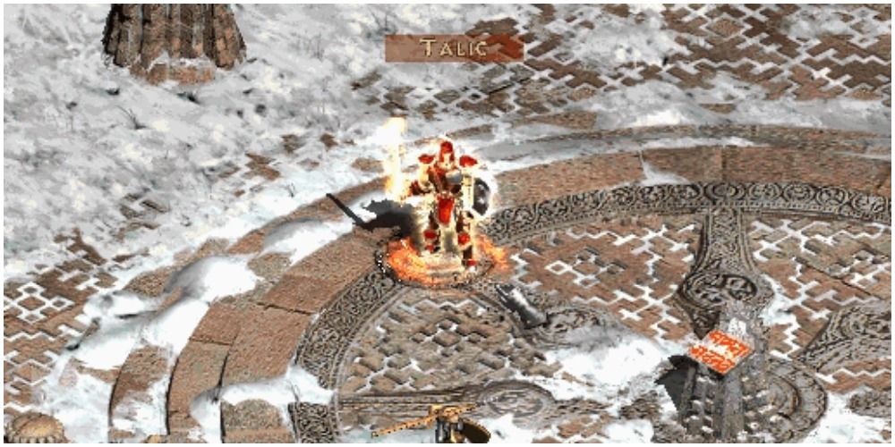 Diablo 2 Talic The Defender Guarding The Pillar