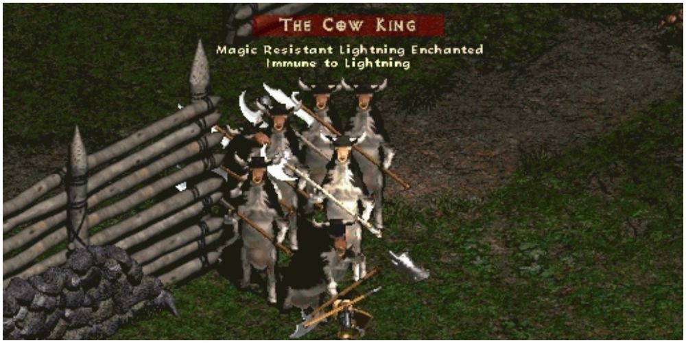 Diablo 2 The Cow King With Fellow Warrior Cattle
