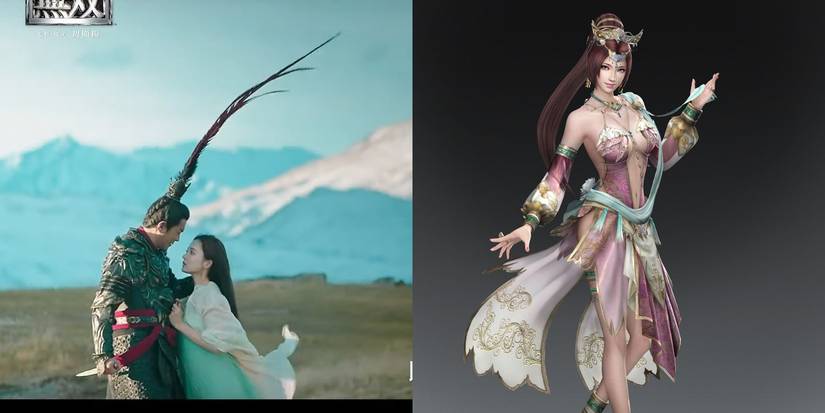 Live Action Diao Chan and Videogame Diao Chan