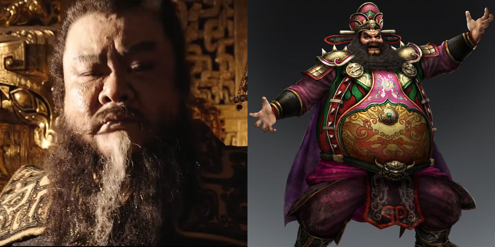 Live Action Dong Zhuo and Videogame Dong Zhuo