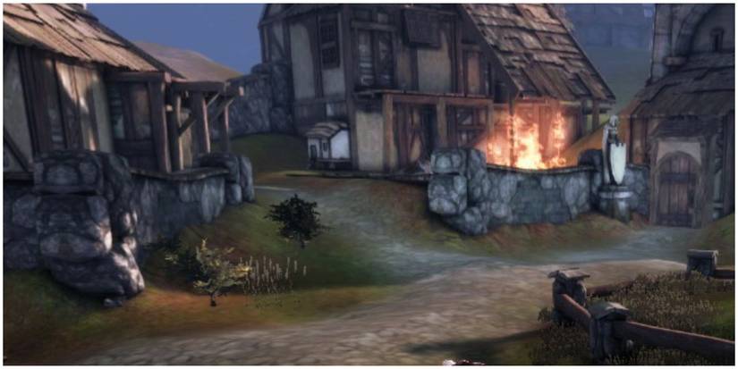 Dragon Age Origins View Of Honnleath From The Entrance