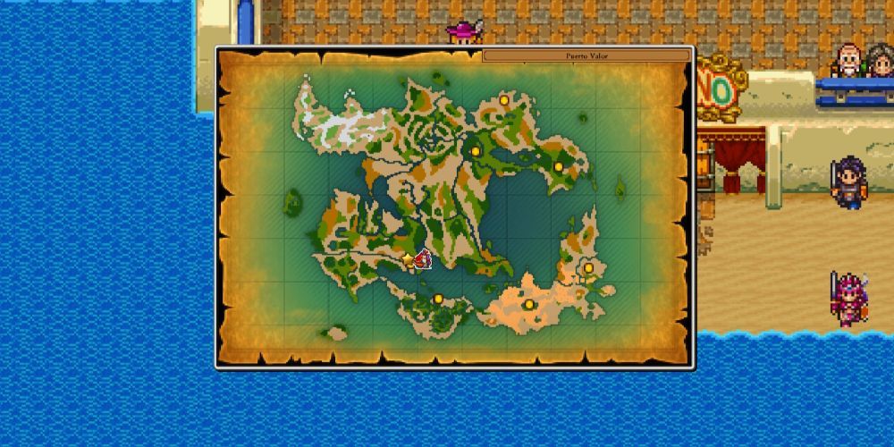 Dragon Quest 11 World Map in 2D Mode