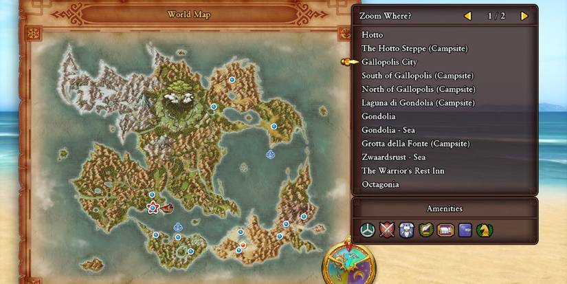 Dragon Quest 11 World Map with Location Names