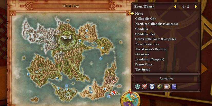 Dragon Quest 11 World Map with Day and Night Cycle