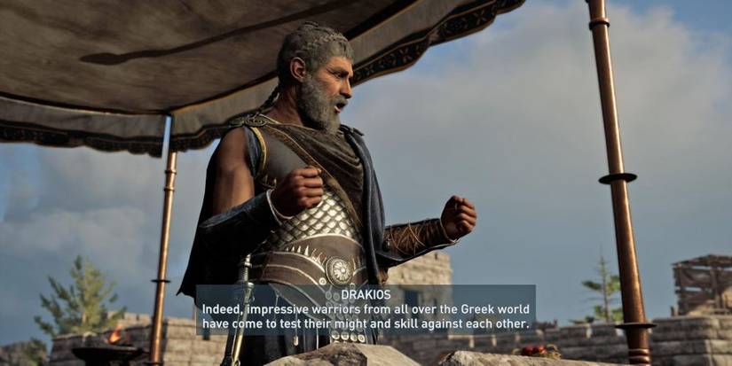 Drakios In Assassin's Creed: Odyssey Initiating The Tournament On Melos