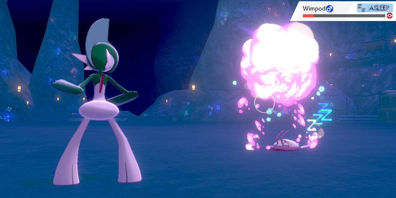 Gallade using Dream Eater on Wimpod