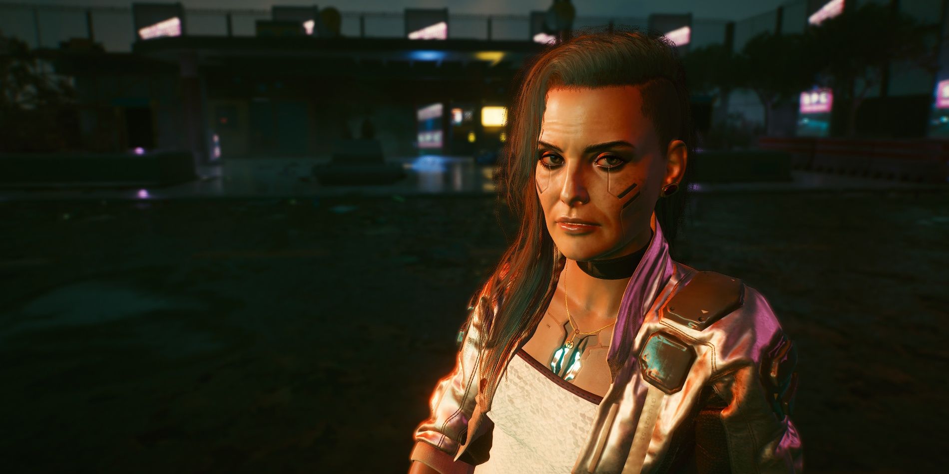 Rogue during the drive-in movie in Cyberpunk 2077