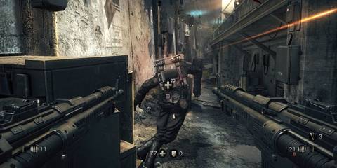 BJ Dual Wielding Machine Guns In Wolfenstein The New Order