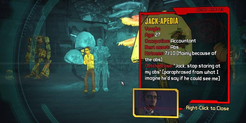 Vaughn Being Scanned In Echo Eye In Tales From The Borderlands