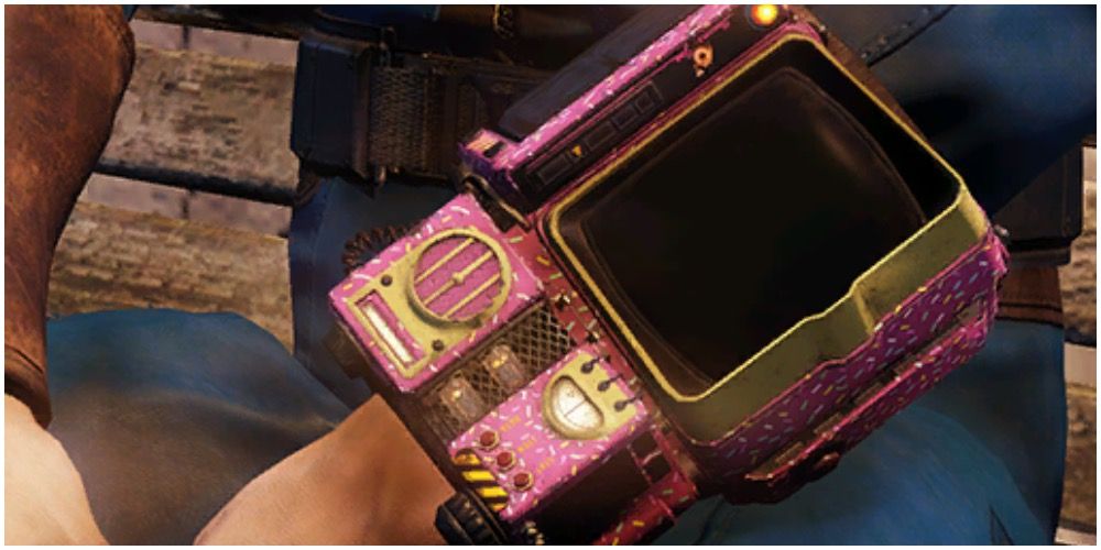 A pink Pip-Boy available for players