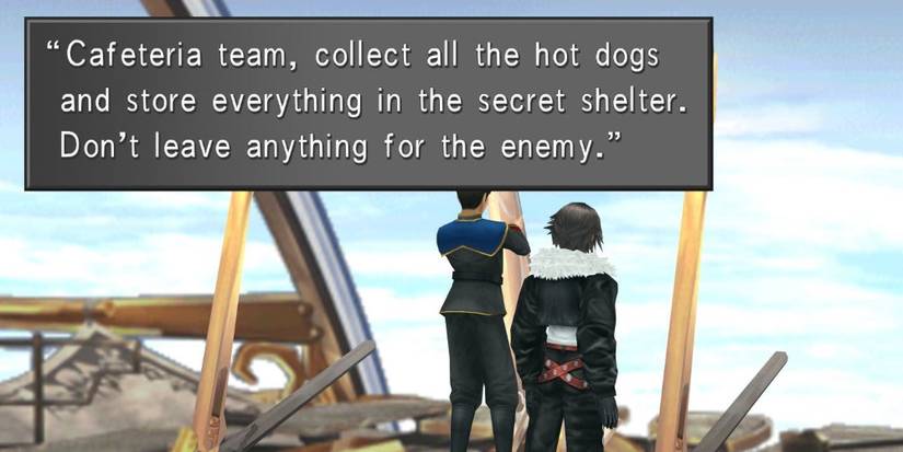 Final Fantasy 8 Balamb Garden Control Bridge Squall Hot Dogs