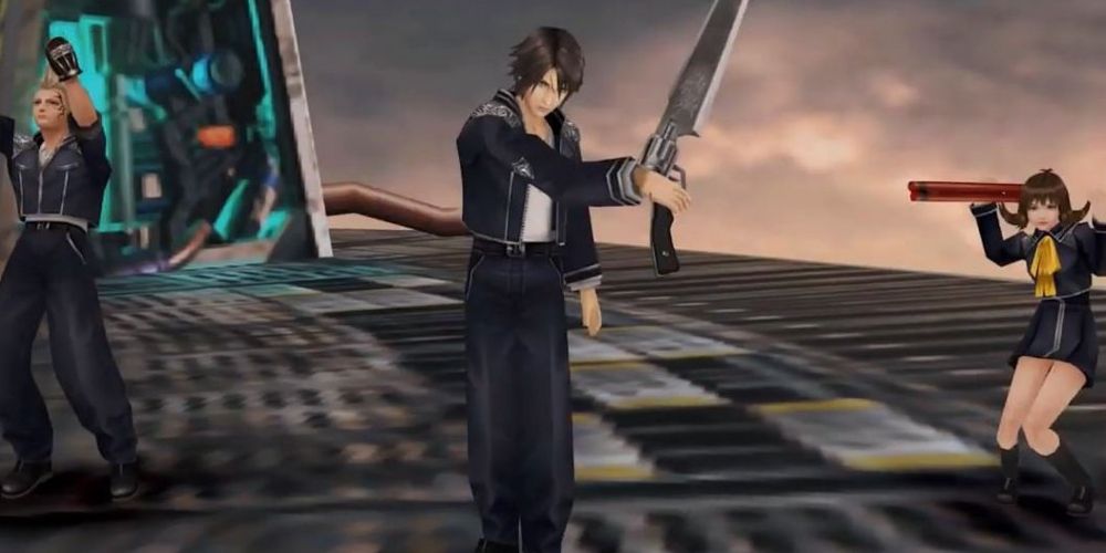 Final Fantasy 8 Squall Zell Selphie Dollet Mission Victory Screen