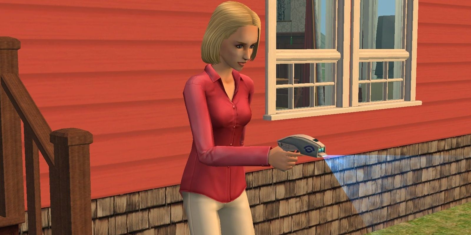 Sim Using A Fingerprint Scanner From The Sims 2