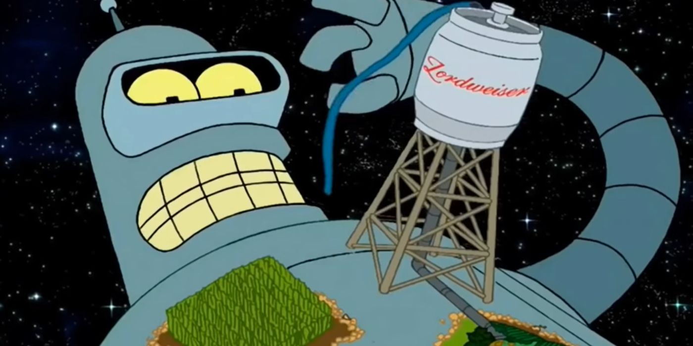 Futurama Screenshot Of Bender As God
