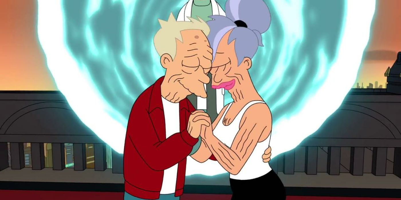 Futurama Screenshot of Fry and Leela in Series Finale