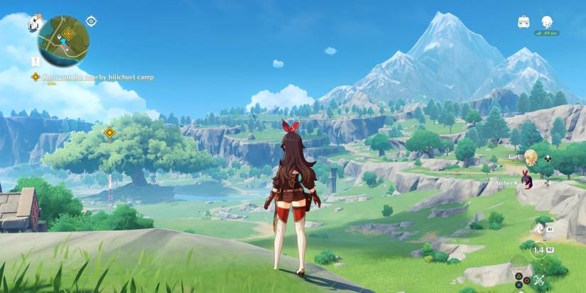 Genshin Impact Amber Looking Out