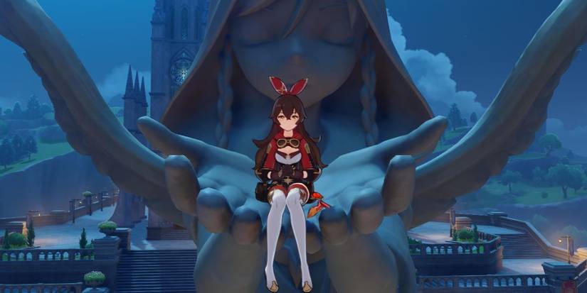 Genshin Impact Amber Sitting