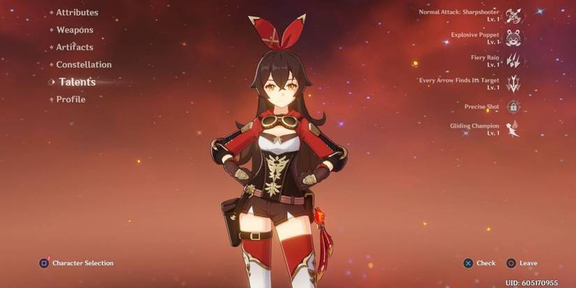 Genshin Impact Amber Talents