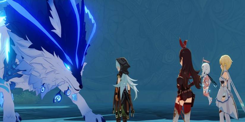 Genshin Impact Andrius, Razor, Amber, The Traveler