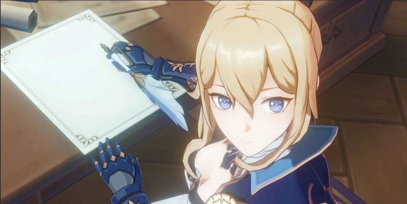 Genshin Impact Jean At Her Desk