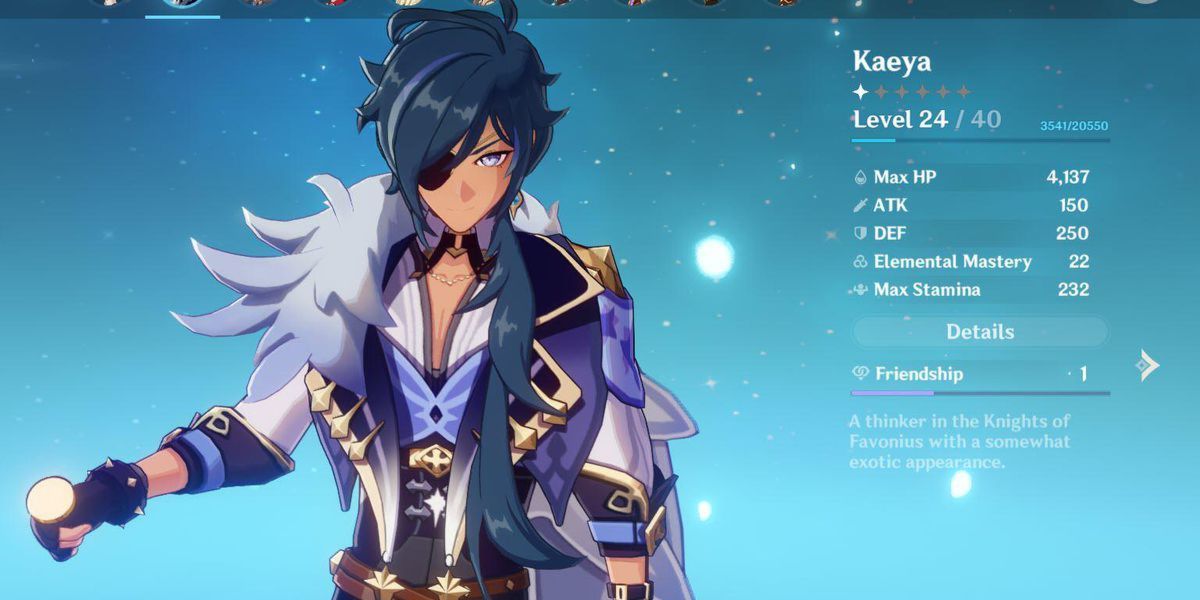 Genshin Impact Kaeya Character Profile