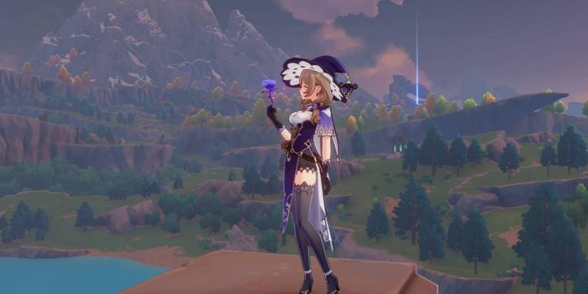 Lisa with the Purple Rose from Genshin Impact