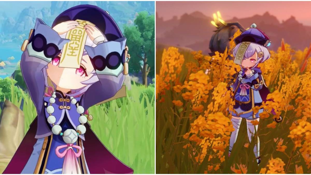 Genshin Impact Qiqi Cute And Flowers