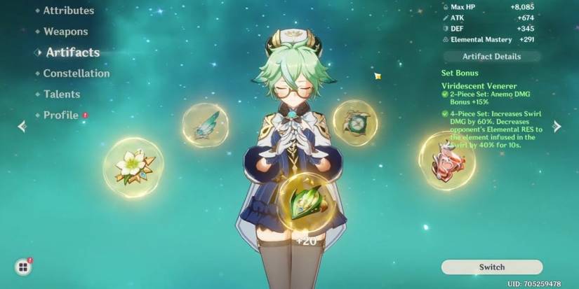 Genshin Impact Sucrose Character Profile