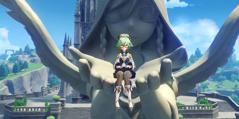 Genshin Impact Sucrose Sitting Down