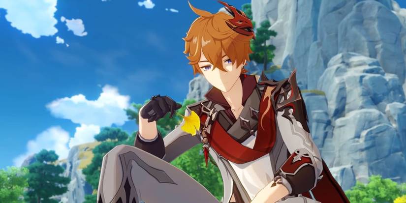 Genshin Impact Tartaglia Sitting Down