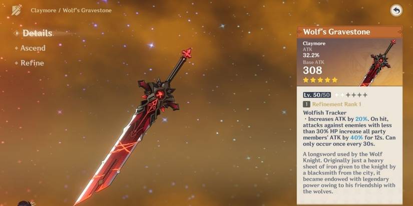 Wolf's Gravestone from Genshin Impact