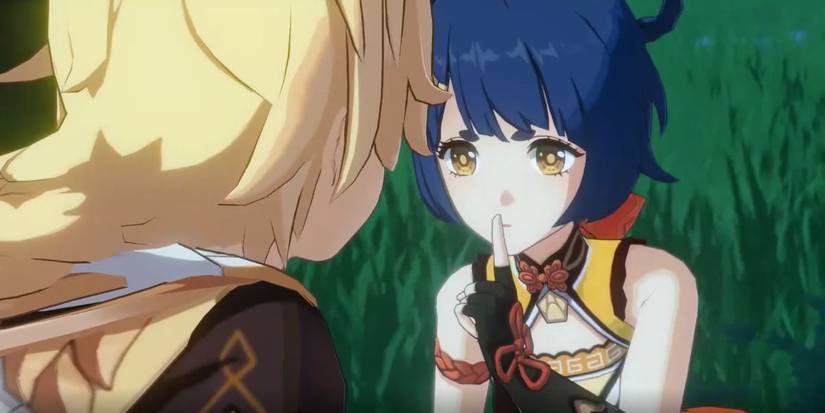 Genshin Impact Xiangling And The Traveler Whisper