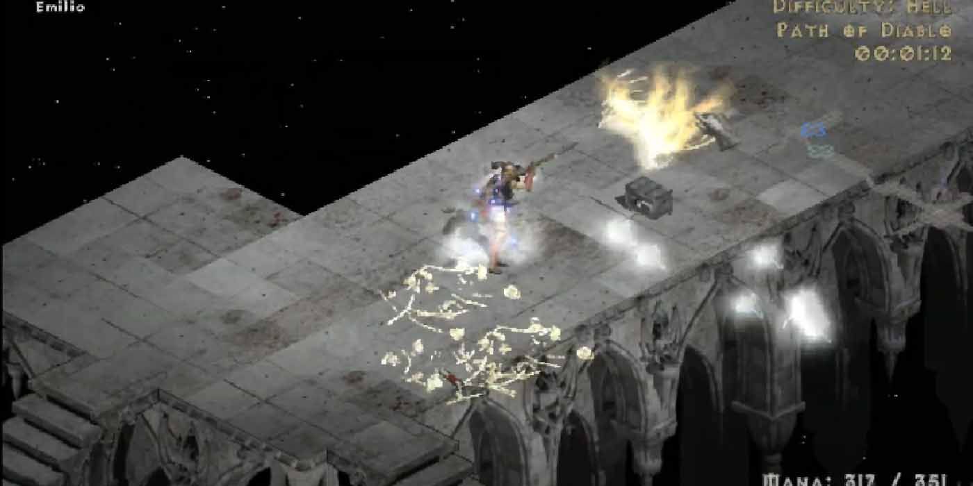 Fighting Specters in Diablo 2.