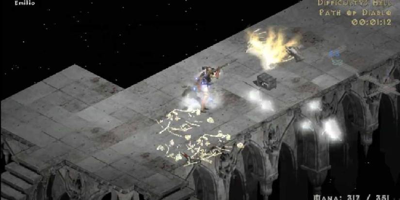 Fighting Specters in Diablo 2.