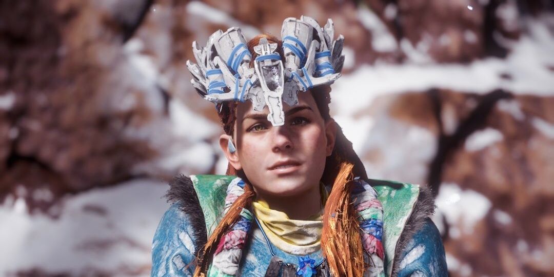 Aloy in a Banuk Ice Hunter Master outfit