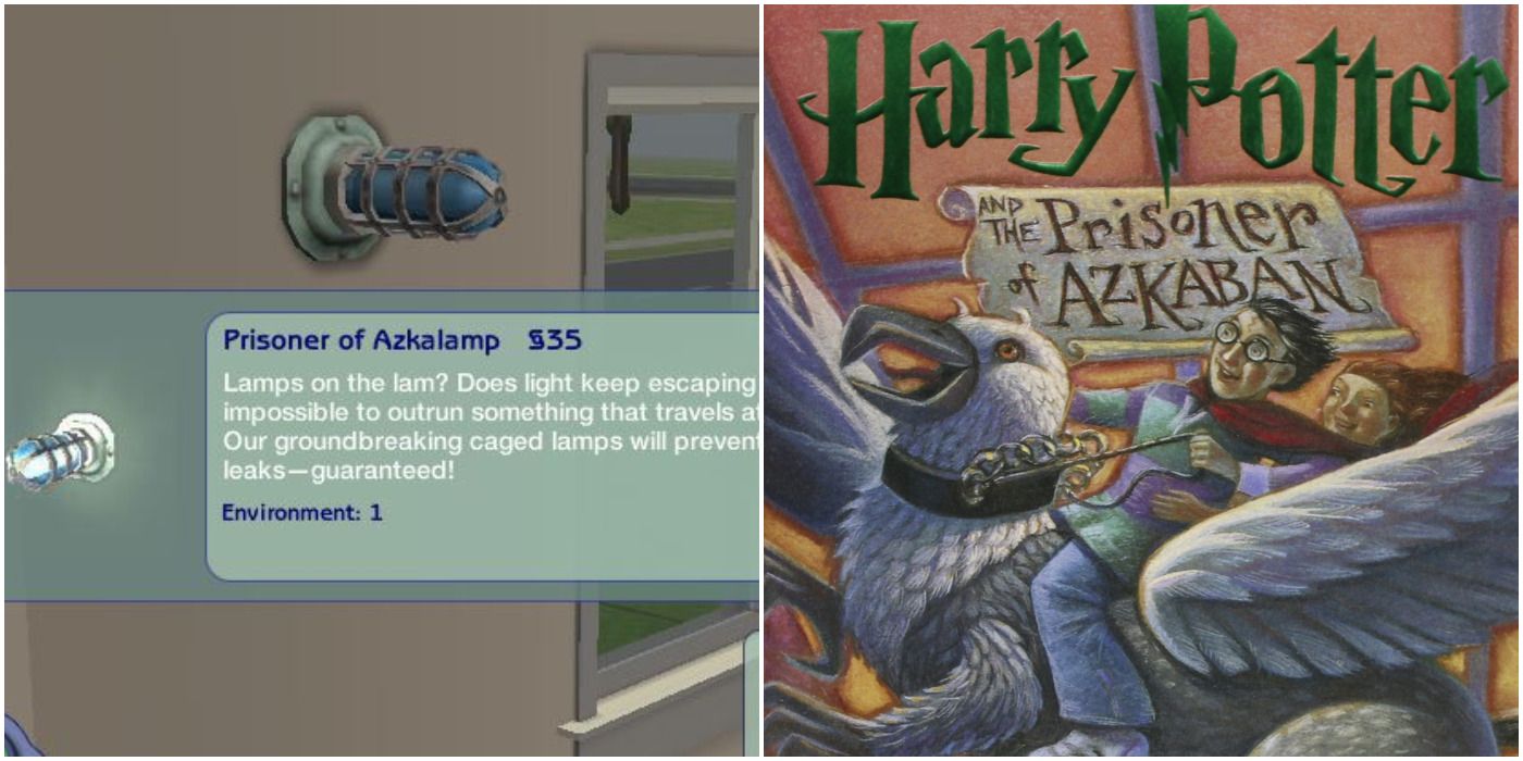 Harry Potter Lamp From The Sims 2 & The Prisoner Of Azkaban Book