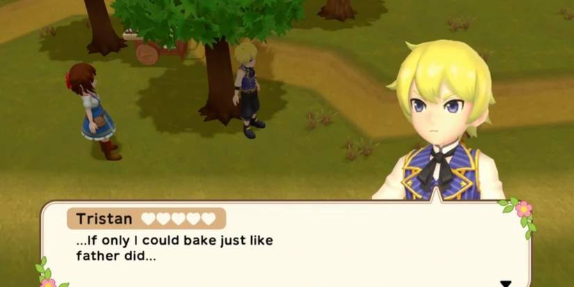 Harvest Moon Tristan alone under tree