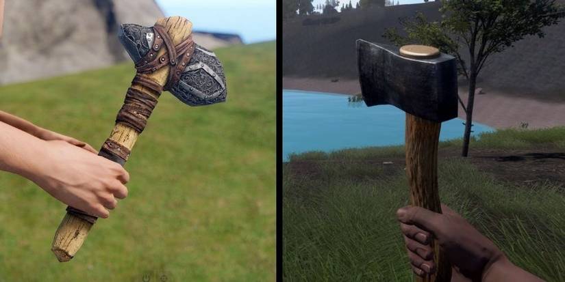 Rust Video Game Hatchet Weapon and Tool