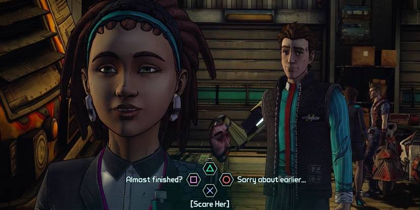 Sasha Talking To Rhys In Tales From The Borderlands