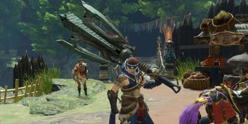 A Monster Hunter Rise Player With The Kamura Hammer