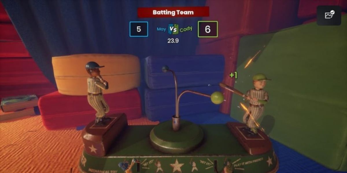 Batting Team Minigame in It Takes Two