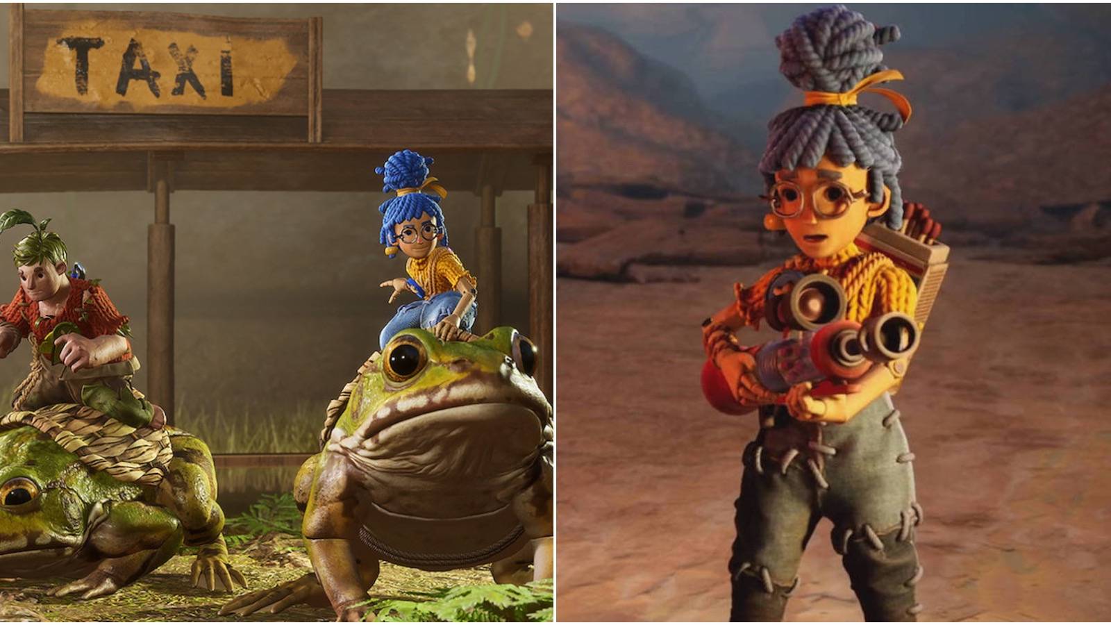 It takes two split image