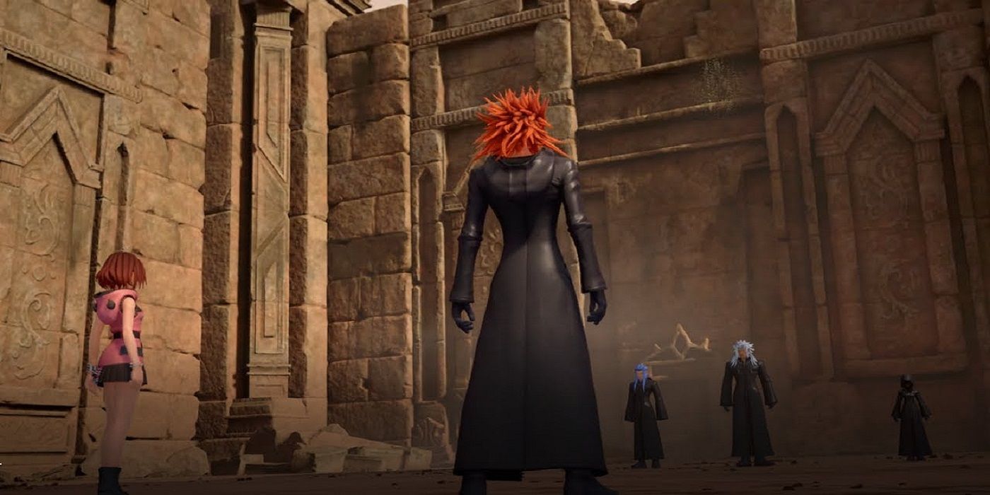 Kairi and Axel vs Saix, Xemnas and Xion