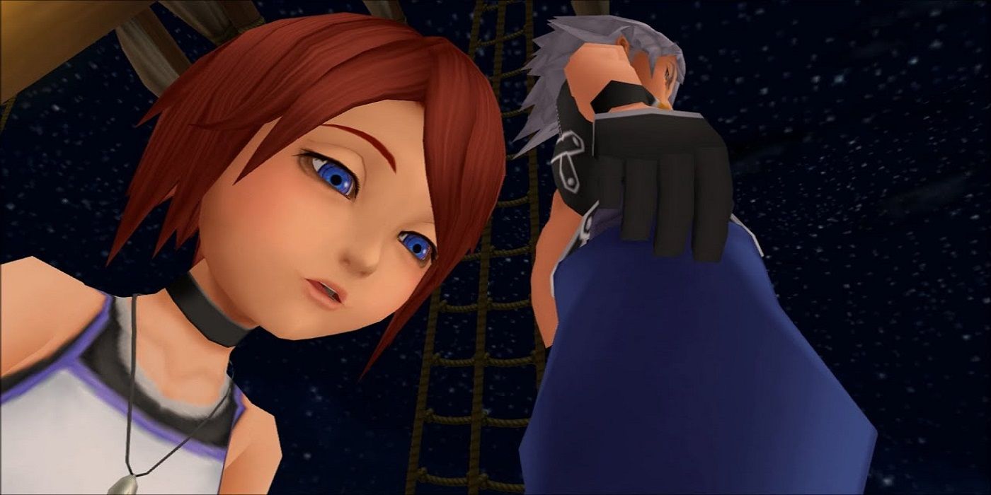 Kairi and Riku at Neverland in Kingdom Hearts 1