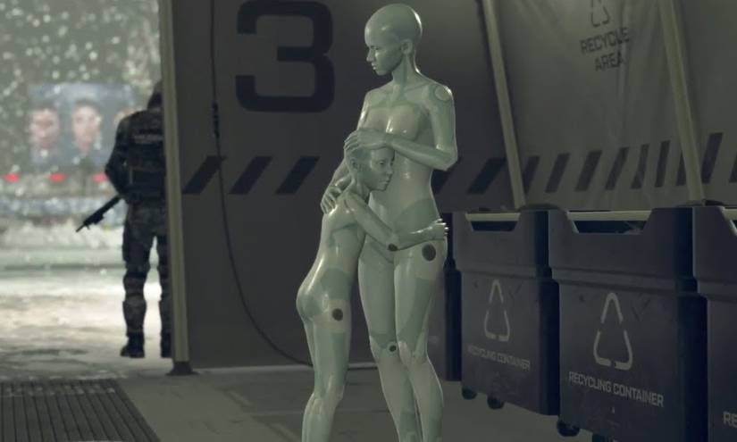 Kara comforts Alice after deactivating skin