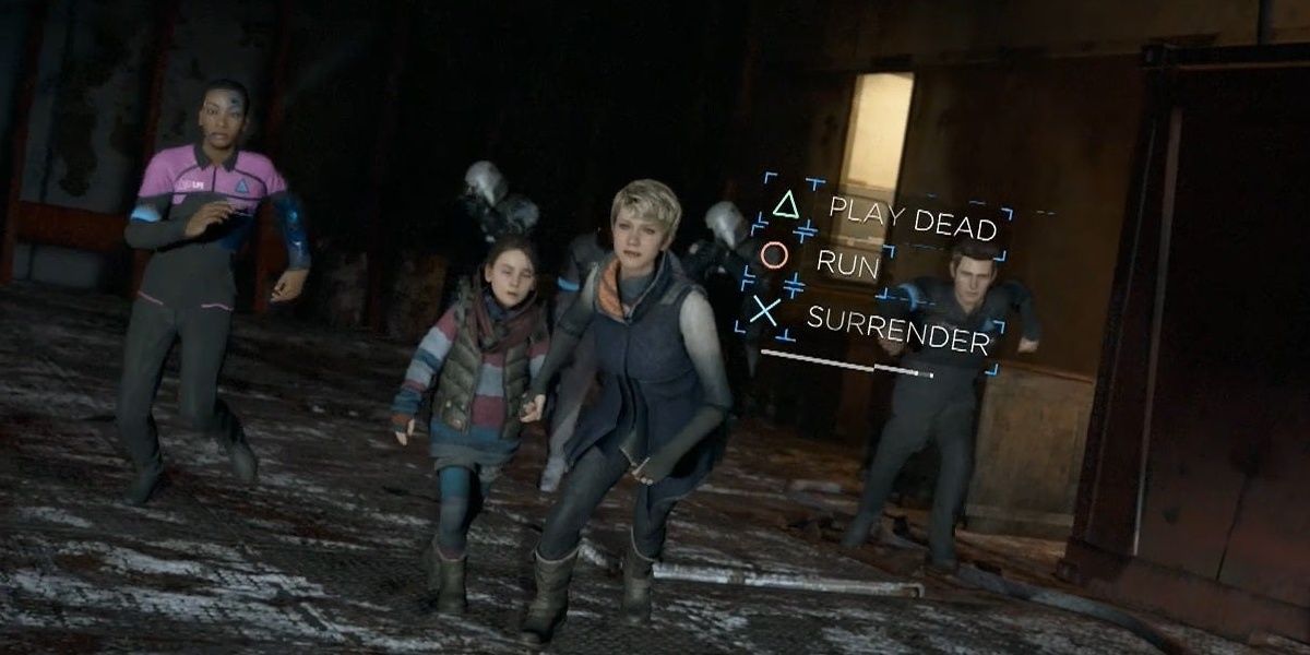 Kara and Alice run from soldiers