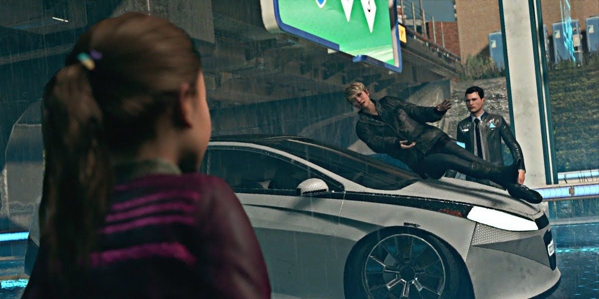 Kara is hit by a car running from Connor as Alice watches