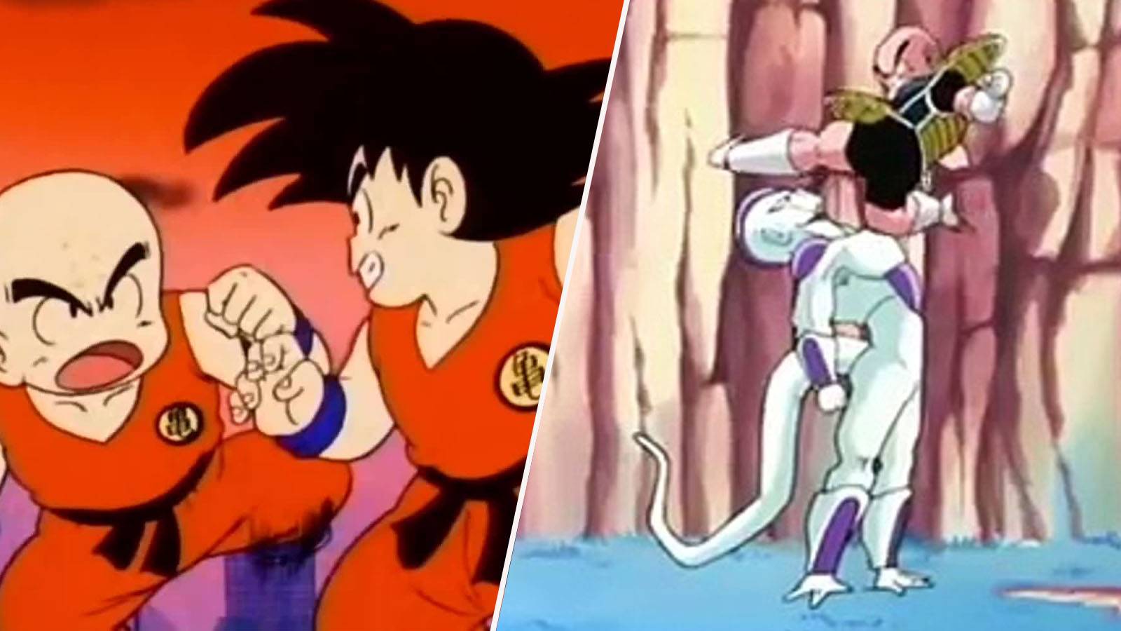 Krillin vs Goku and Frieza