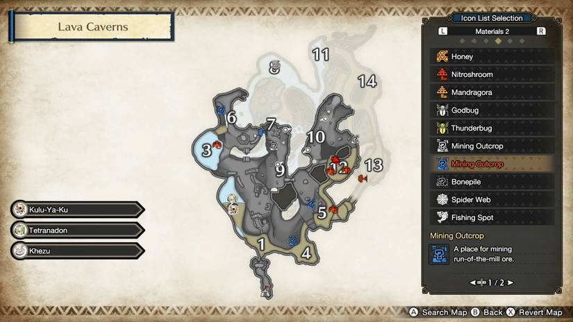 Lava Caverns Upper Level White and Blue Mining Outcrops